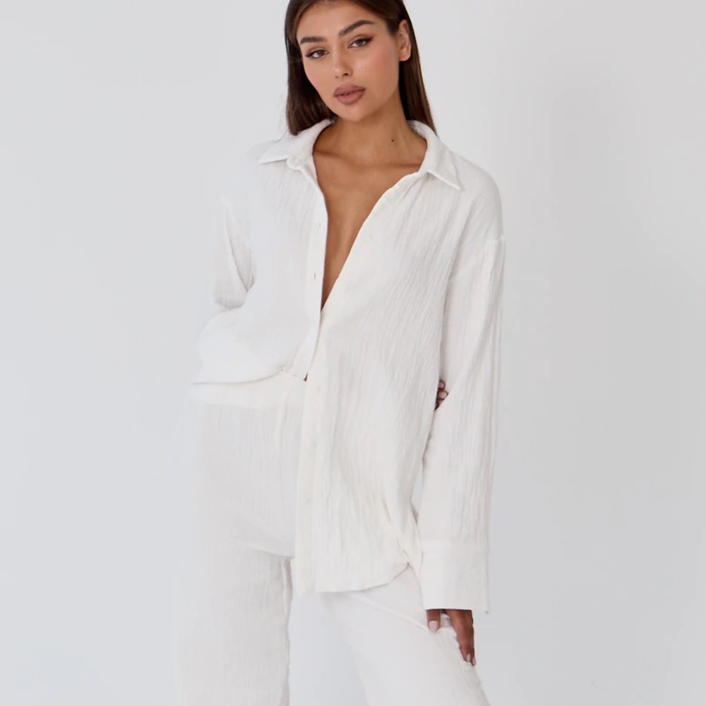 Boa Cotton Crinkle Oversized Shirt & Trouser Set